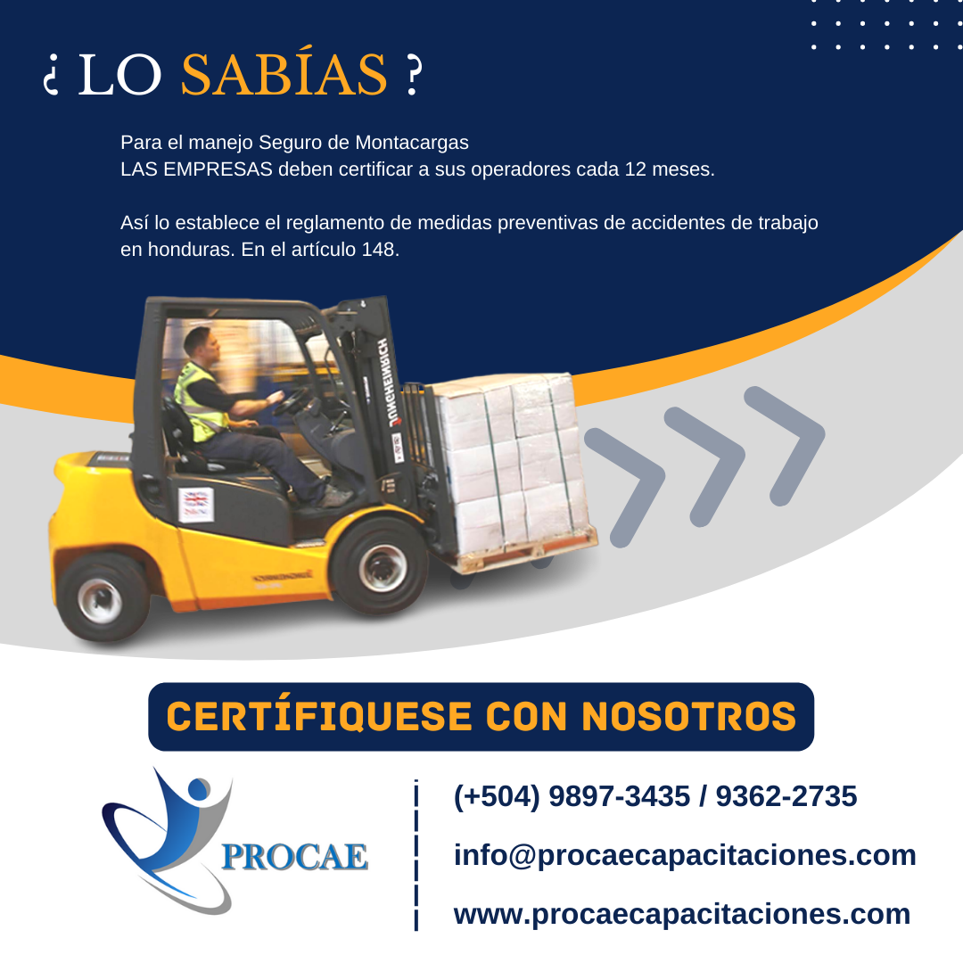 Procae Certificación para Operadores de Montacargas